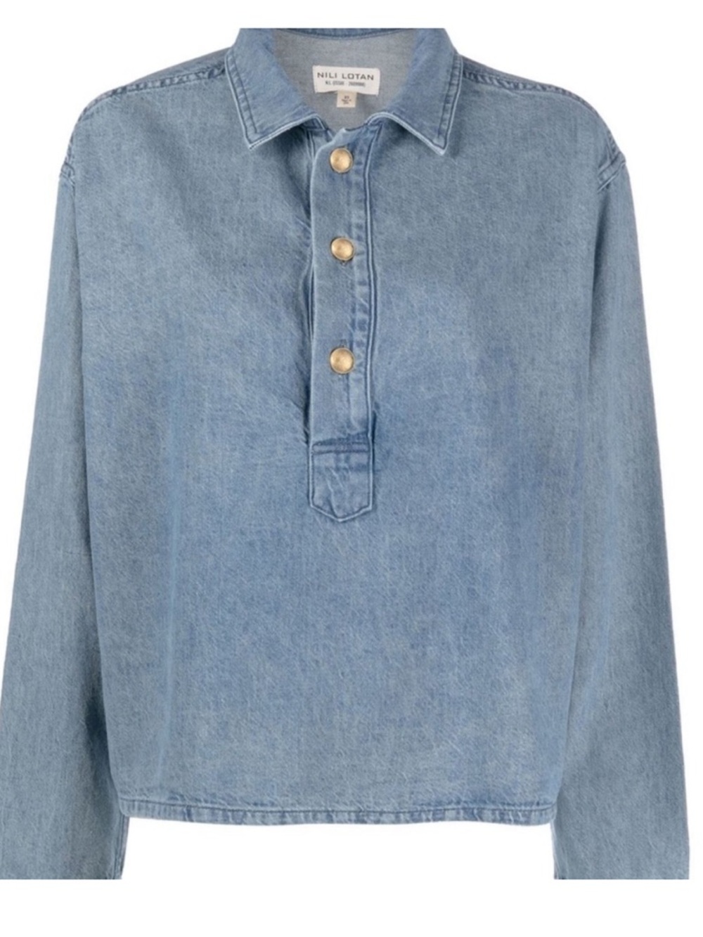 Nili Lotan Light Blue Denim Harper Shirt